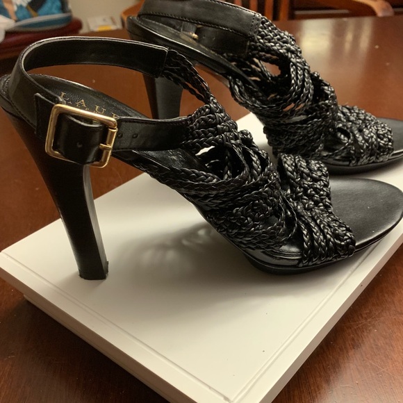 Ralph Lauren Leather Strap Heels - Picture 4 of 7